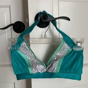 Teal dance audition two piece outfit